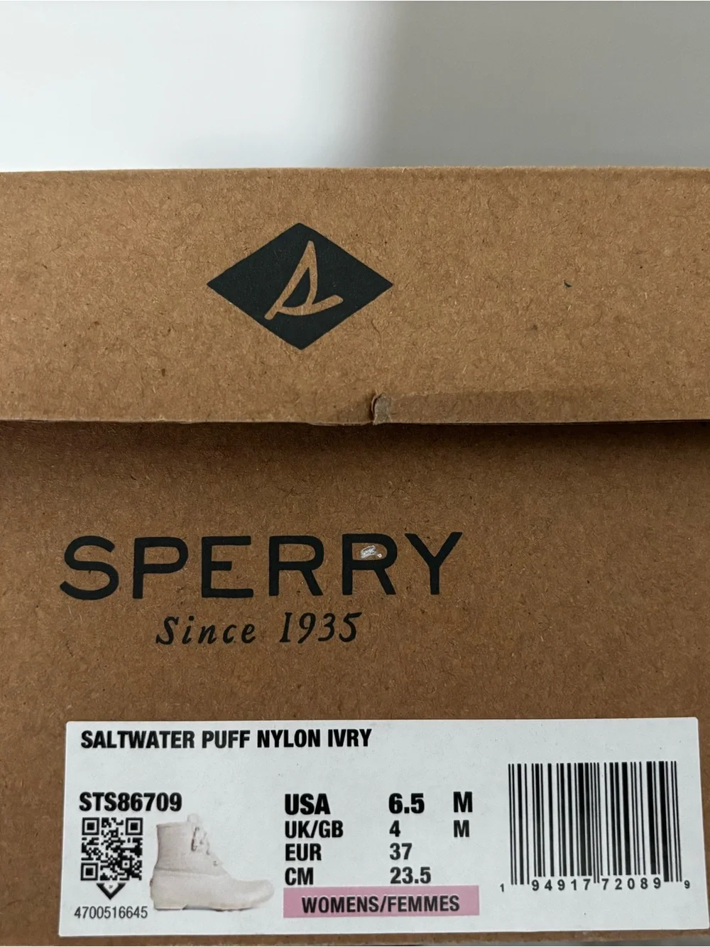 Sperry Quilted Lace-Up Waterproof Rain Boots in Ivory & Taupe with Gold Hardware